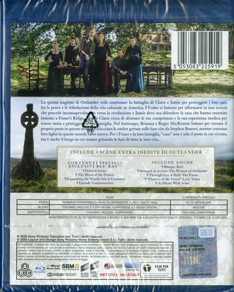Outlander. Stagione 5. Serie TV ita (4 Blu-ray) di Anna Foerster,Brian Kelly,Metin Hüseyin - Blu-ray - 2