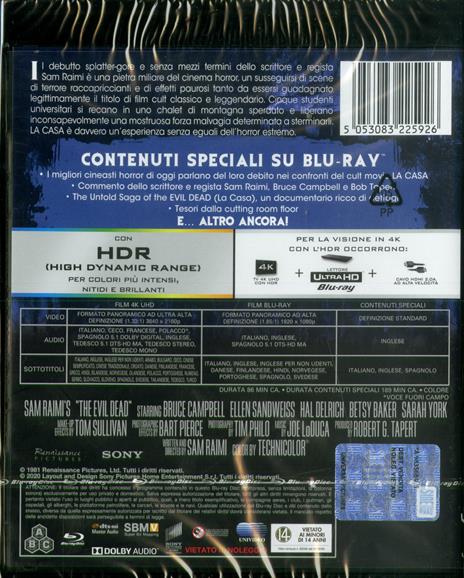 La casa (Blu-ray + Blu-ray Ultra HD 4K) di Sam Raimi - Blu-ray + Blu-ray Ultra HD 4K - 2