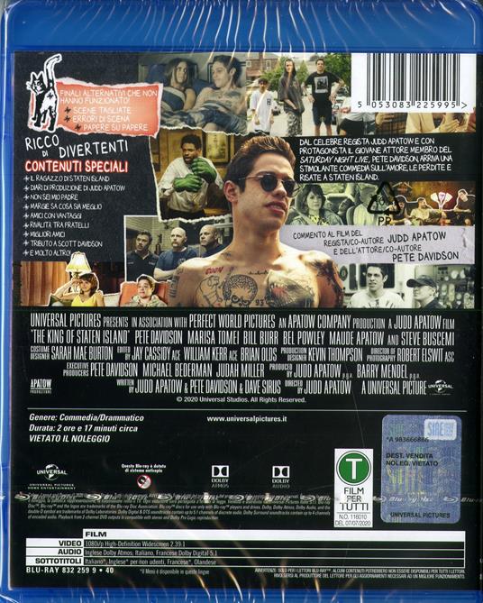 The King of Staten Island (Blu-ray) di Judd Apatow - Blu-ray - 2