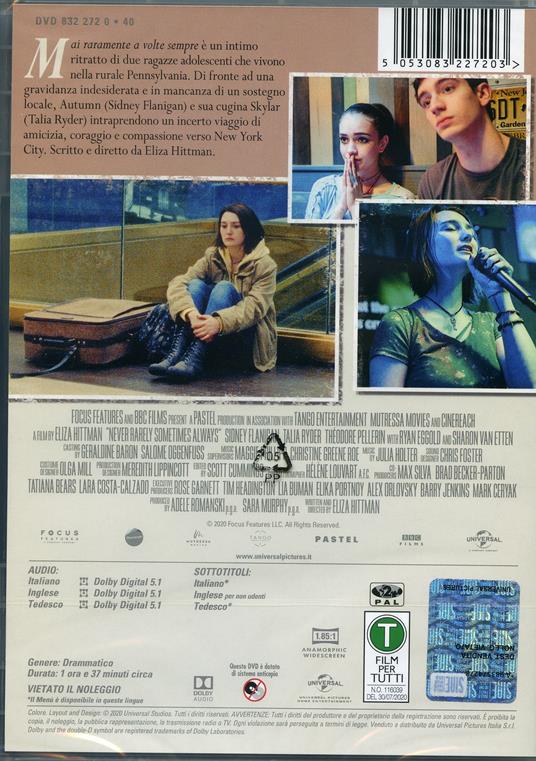 Mai, raramente, a volte, sempre (DVD) di Eliza Hittman - DVD - 2