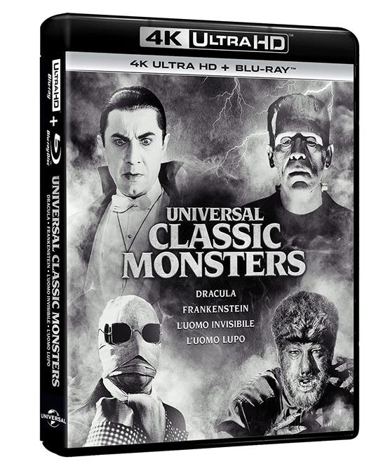 Universal Classic Monsters Collection Vol.1 (Blu-ray + Blu-ray Ultra HD 4K) di Tod Browning,George Waggner,James Whale