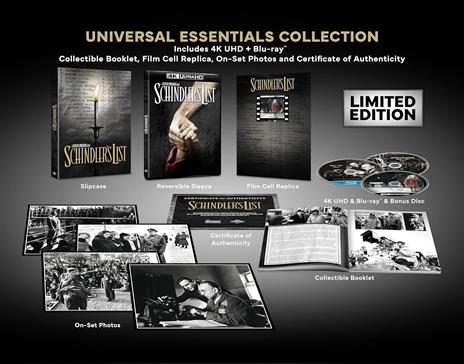 Schindler's List. 30th Anniversary Steelbook Essential Collection (Blu-ray + Blu-ray Ultra HD 4K) di Steven Spielberg - Blu-ray + Blu-ray Ultra HD 4K - 2