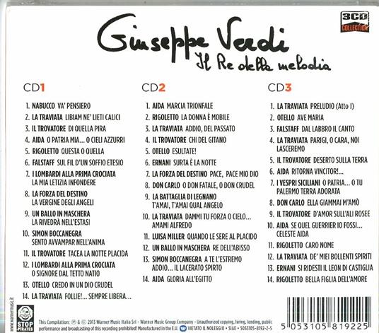 Giuseppe Verdi. Il Re della melodia - CD Audio di Giuseppe Verdi - 2