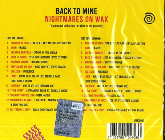 Back to Mine - CD Audio di Nightmares on Wax - 2
