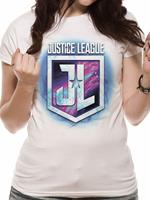 T-Shirt Unisex Tg. Xl Justice League Movie. Purple Shield