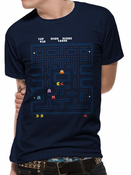 T-Shirt Unisex Tg. M. Pacman: Maze Chase