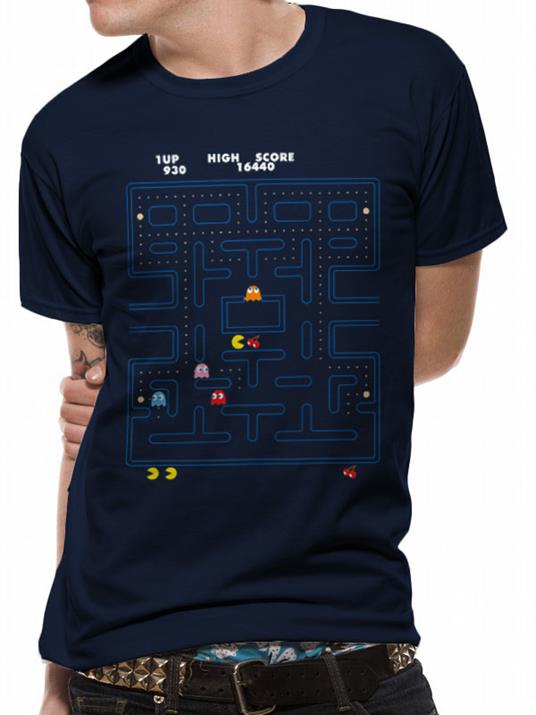 T-Shirt Unisex Tg. M. Pacman: Maze Chase