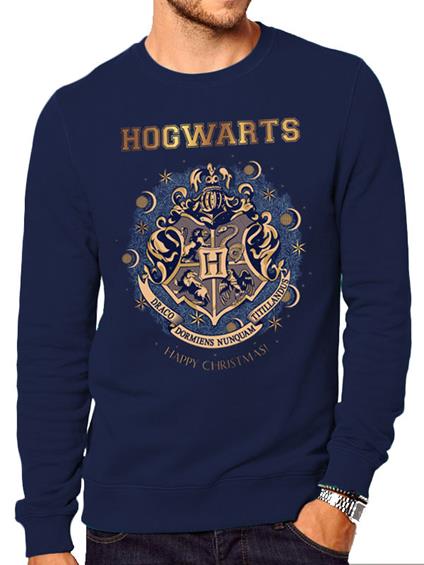 Felpa Unisex Harry Potter. Foil Christmas At Hogwarts. Taglia L