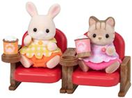 Sylvanian Families - Baby Movie Theater -Marguerite Rabbit & Striped Cat