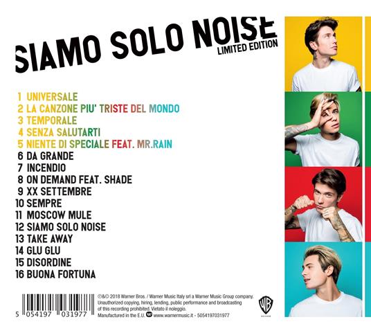 Siamo solo Noise (Limited Edition) - CD Audio di Benji & Fede - 2