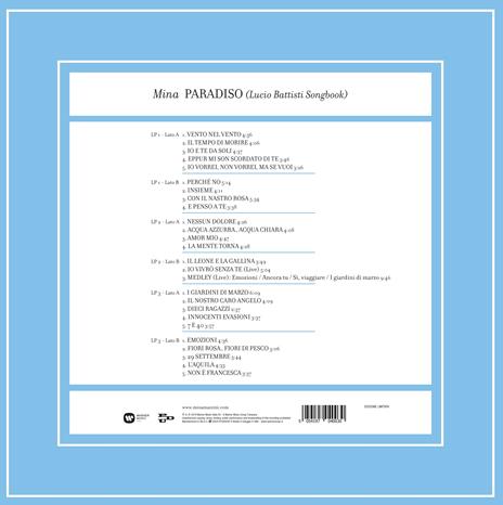 Paradiso. Lucio Battisti Songbook (Limited Edition - White Coloured Vinyl) - Vinile LP di Mina - 3