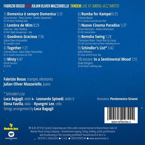 Tandem Live at Umbria Jazz Winter - CD Audio di Fabrizio Bosso,Julian Oliver Mazzariello - 2