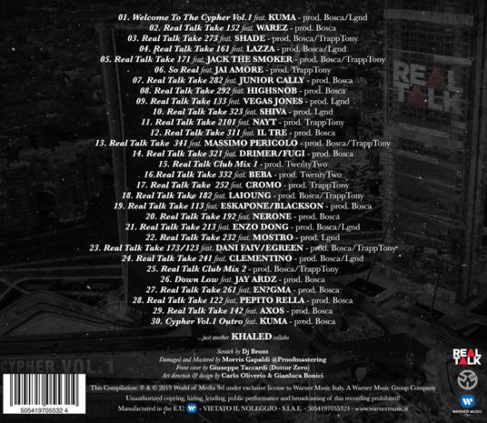 Real Talk Cypher vol.1 - CD Audio - 2