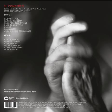 Tutto l'amore che conta davvero. Il concerto (Live) - Vinile LP di Mango - 2
