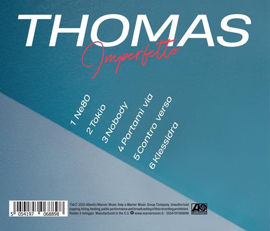 Imperfetto - CD Audio di Thomas - 2