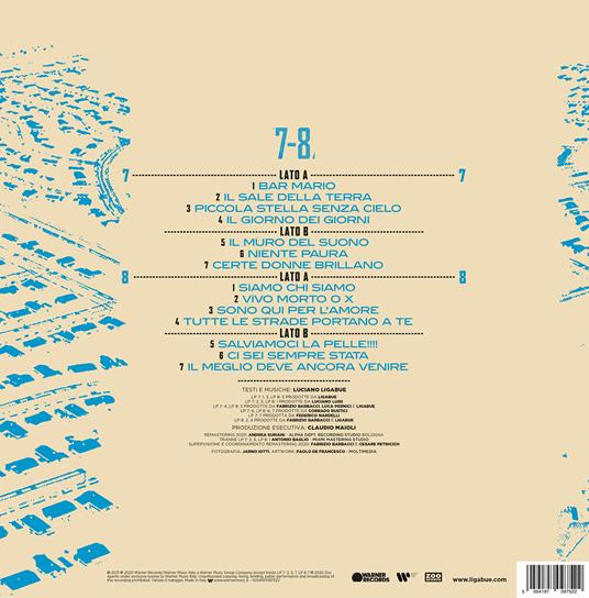 77 Singoli. LP 7 - LP 8 (Blue Coloured Vinyl) - Ligabue - Vinile
