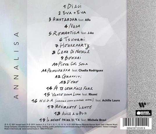 Nuda10 (Sanremo 2021) - CD Audio di Annalisa - 3