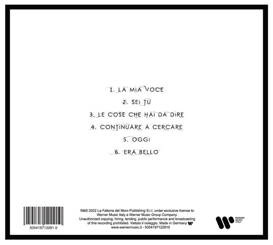 La mia voce (Sanremo 2022) - CD Audio di Fabrizio Moro - 2