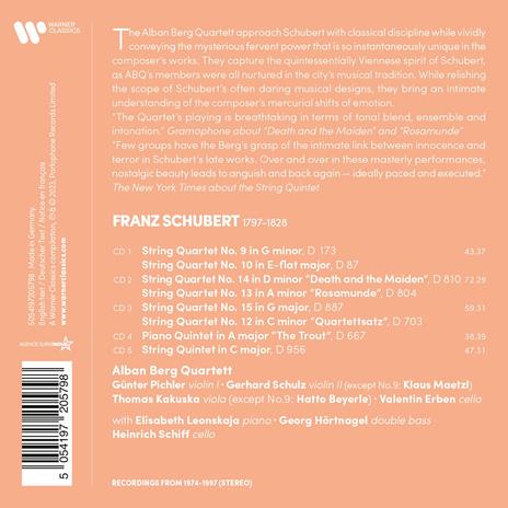 String Quartets Nos. 9-10, 12-15 - CD Audio di Franz Schubert,Alban Berg Quartett - 2