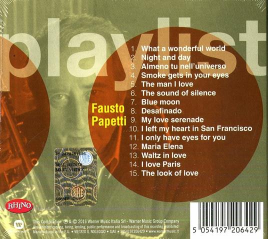 Playlist. Fausto Papetti - CD Audio di Fausto Papetti - 2