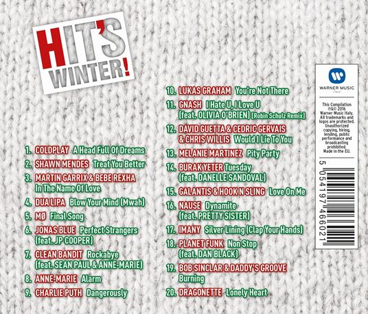 Hit's Winter! 2016 - CD Audio - 2