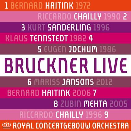 Symphonies Nos. 1-9 - CD Audio di Anton Bruckner,Royal Concertgebouw Orchestra