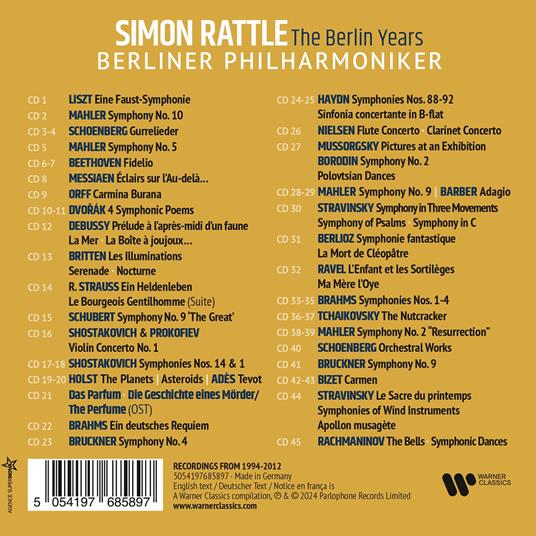 The Berlin Years - CD Audio di Berliner Philharmoniker,Simon Rattle - 2