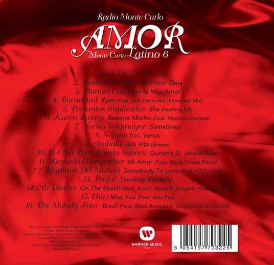 Amor. Monte Carlo Latino 6 - CD Audio - 2