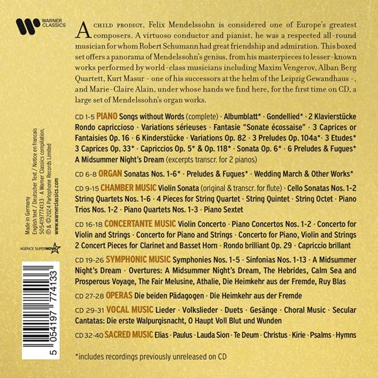 The Mendelssohn Edition - CD Audio di Felix Mendelssohn-Bartholdy - 2