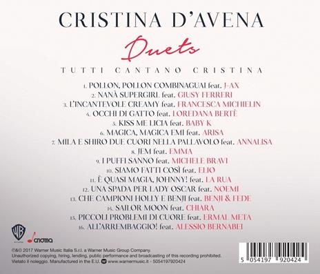 Duets. Tutti cantano Cristina - CD Audio di Cristina D'Avena - 2