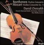 Concerto per violino n.3 / Concerto per violino - CD Audio di Ludwig van Beethoven,Wolfgang Amadeus Mozart,André Cluytens,David Oistrakh
