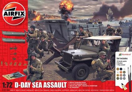 Airfix D-Day 75th Anniversary Sea Assault Gift Set Veicoli Militari In Plastica