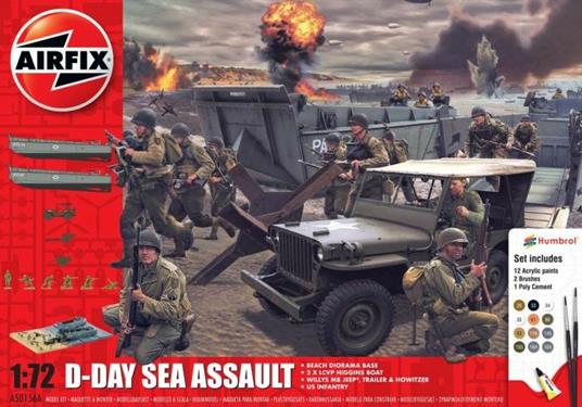 Airfix D-Day 75th Anniversary Sea Assault Gift Set Veicoli Militari In Plastica