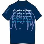 T-Shirt Unisex Tg. M. John Lennon: Give Peace A Chance Blu