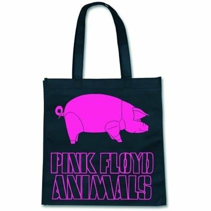 Eco Borsa Pink Floyd. Animal Logo On Black