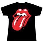 T-Shirt Donna The Rolling Stones. Classic Tongue Black