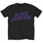 T-Shirt Black Sabbath Men's Tee: Wavy Logo Vintage
