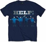 T-shirt unisex Beatles. Help Silver Logo Navy