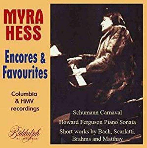 Myra Hess Plays Favourite Encores - CD Audio di Johann Sebastian Bach,Myra Hess