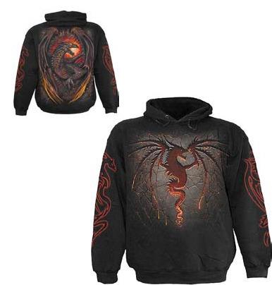 Felpa uomo con cappuccio Dragon Furnace