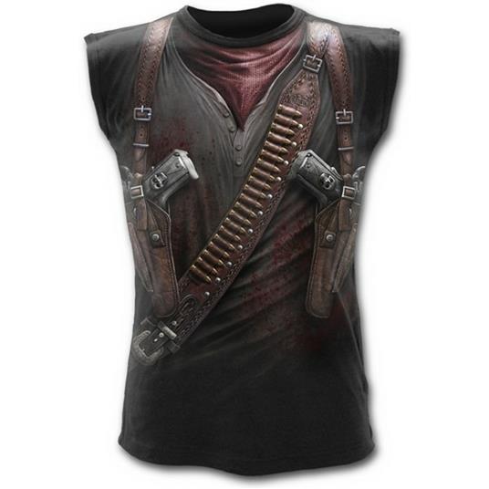 Holster Wrap. Allover Sleeveless T-Shirt Black