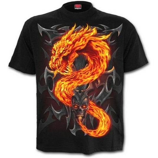 Fire Dragon. T-Shirt Black