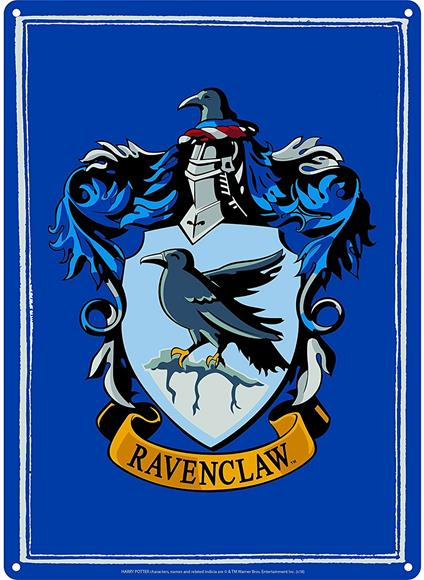 Targa Metallica Piccola Harry Potter. Ravenclaw