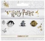 Harry Potter: The Carat Shop - Set Of 3 Spacer Beads - Hogwart''S Castle, Sorting Hat, Time Turner (Charmes Set / Set 3 Ciondoli)