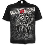 T-Shirt Unisex Tg. S Spiral. Reaper Montage. Sons Of Anarchy Black