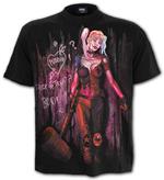 T-Shirt Unisex Tg. M Spiral: Harley Quinn - Trick Or Treat - Front Print Black