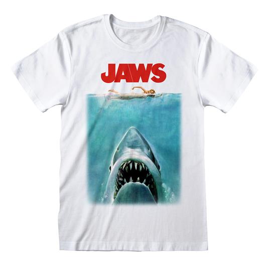Jaws: Poster. T-Shirt Unisex Tg. S