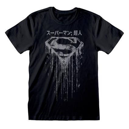 DC Comics T Shirt Giapponese Logo Superman Super Eroe Uomo Maglietta Ufficiale (S)