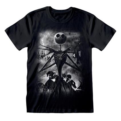 T-Shirt Unisex Tg. M. Nightmare Before Christmas: Stormy Skies