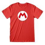 T-Shirt Unisex Tg. M. Nintendo: Super Mario Mario Badge